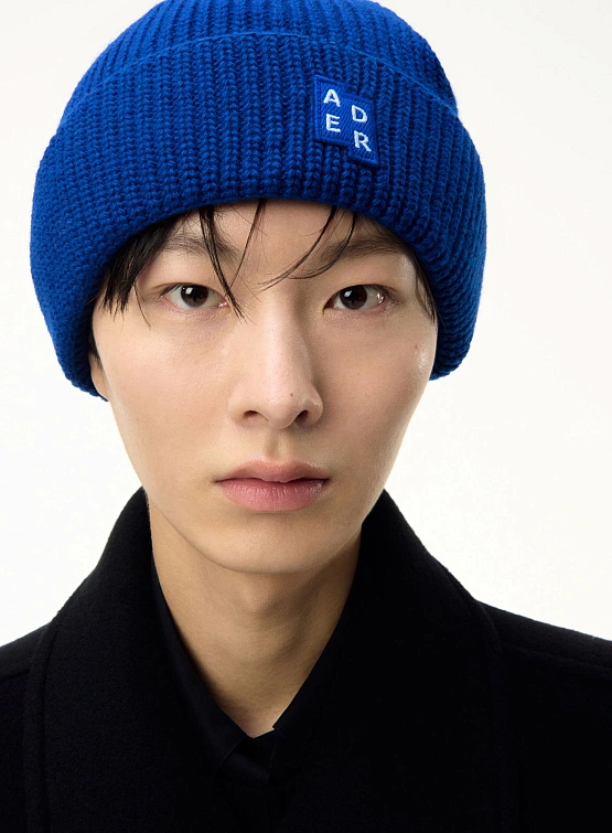 Шапка ADERERROR Sig BL Tag Beanie 01 Blue