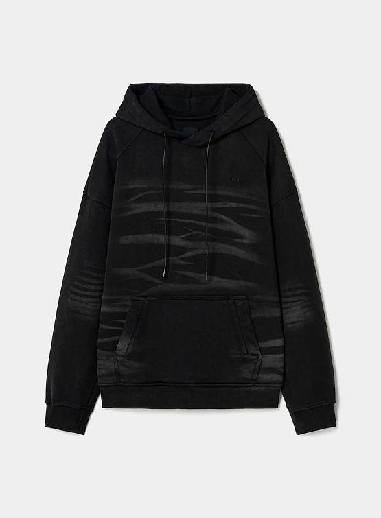 Худи JUUN.J Garment Dyed Graphic Embroidered Black