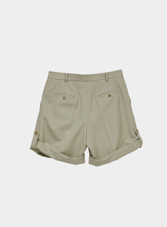 Шорты Recto Wool Roll Up Detail Wide Short Light Khaki