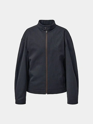 Куртка AMOMENTO Wool Stripe Zip-Up Black