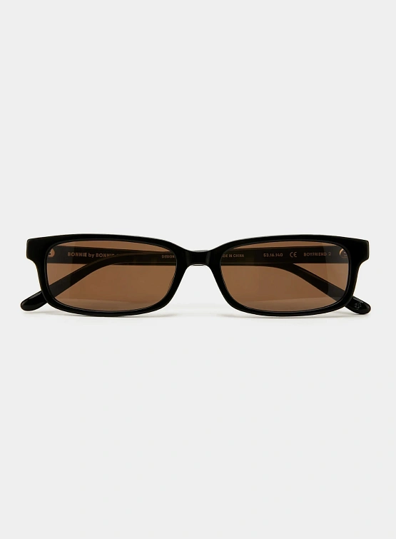 Очки Bonnie Clyde Boyfriend 2 Black & Brown Lens