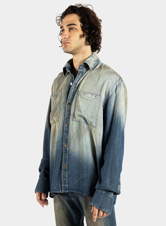 Рубашка ALCHEMIST Titan Shirt Dirty Medium Indigo