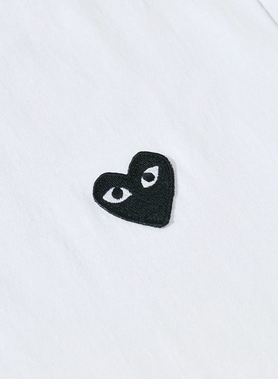Футболка Comme des Garçons PLAY Black Heart White