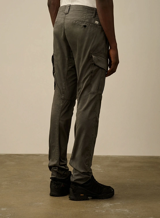 Брюки C.P. Company Stretch Sateen Cargo Lens Smoked Pearl