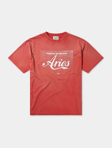Футболка ARIES Sunbleached Cola SS Red