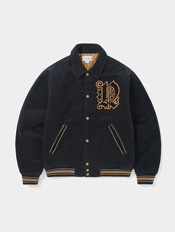 Бомбер thisisneverthat Fortuna Corduroy Varsity Jacket Navy