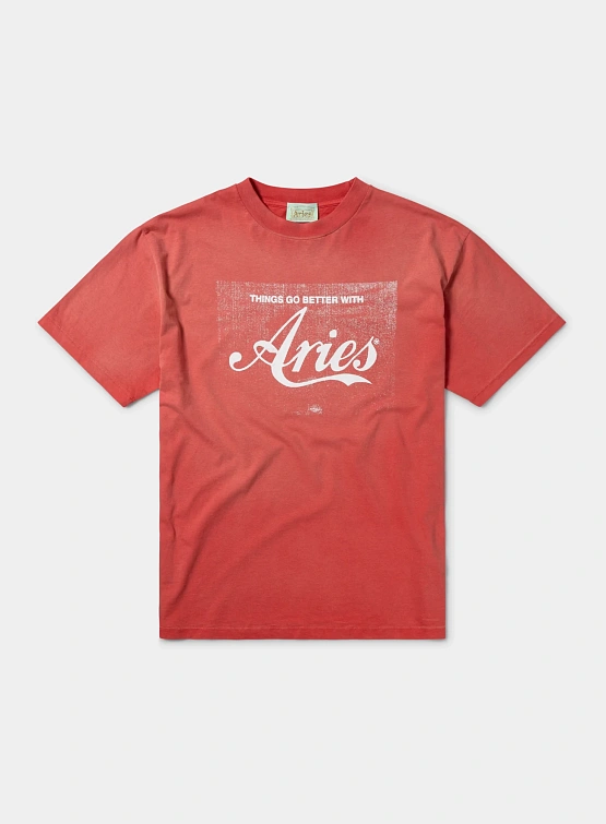 Футболка ARIES Sunbleached Cola SS Red