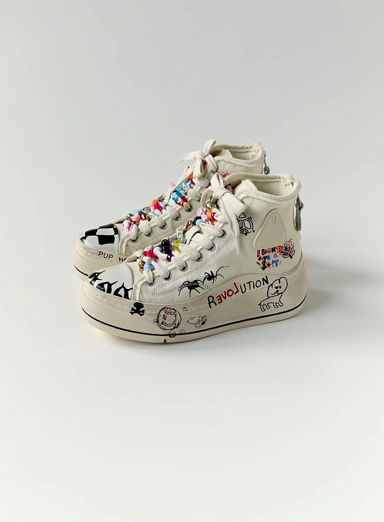 Женские кеды R13 Kurt High Top Sneaker Ecru