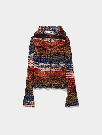 Женский свитер OPEN YY Multicolor Zip Jacket Orange