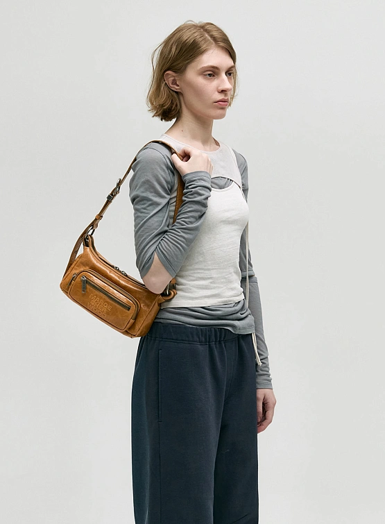 Женская сумка MARGESHERWOOD Outpocket Hobo Mini Soft Camel