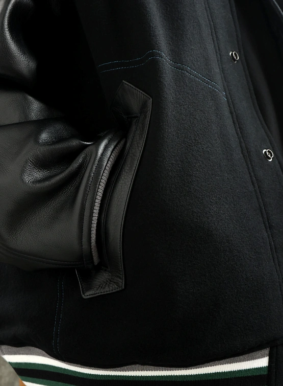 Бомбер FACETASM Patched Stadium Black