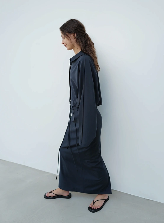 Женская юбка LE17SEPTEMBRE Pencil Midi Steel Blue