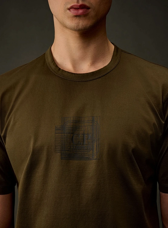 Футболка C.P. Company The Metropolis Series Blurred Ivy Green