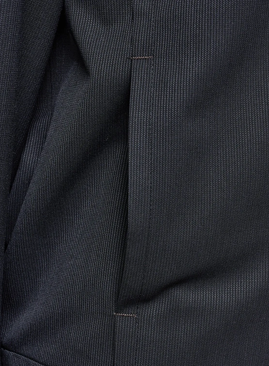 Куртка AMOMENTO Wool Stripe Zip-Up Black