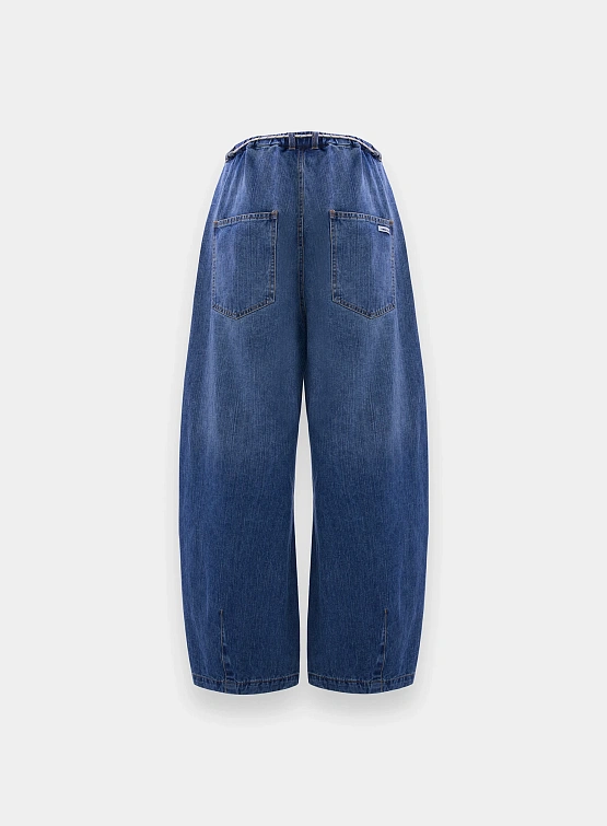 Джинсы ANGLAN Lap Pleated Washed Denim Washed Blue