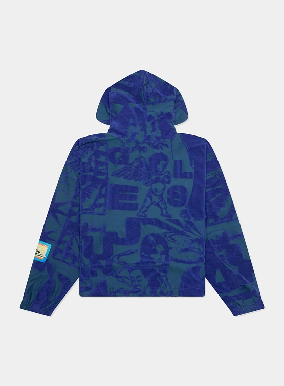 Худи Jungles Jungles Terry Towelling Hoodie Blue Grey