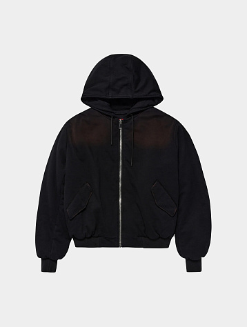Зип-худи 424 BLEACHED BOMBER BLACK