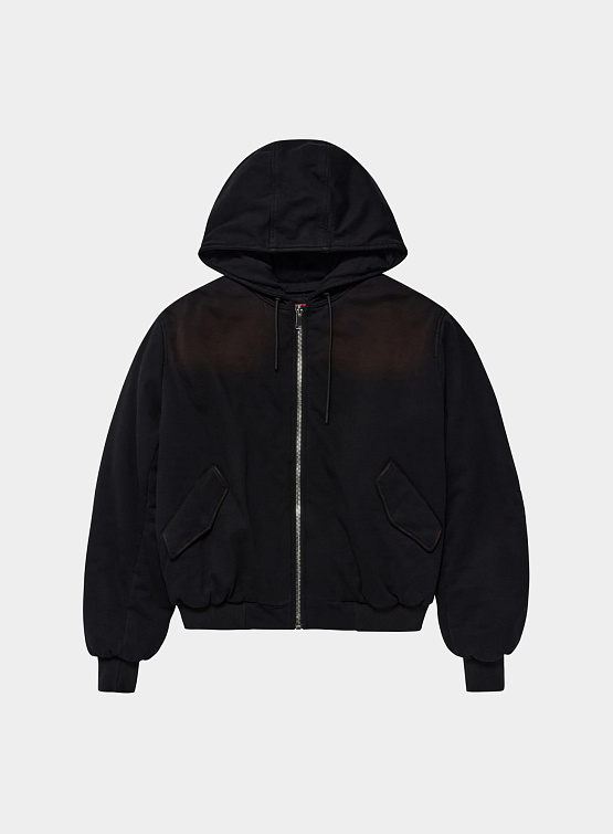 Зип-худи 424 BLEACHED BOMBER BLACK