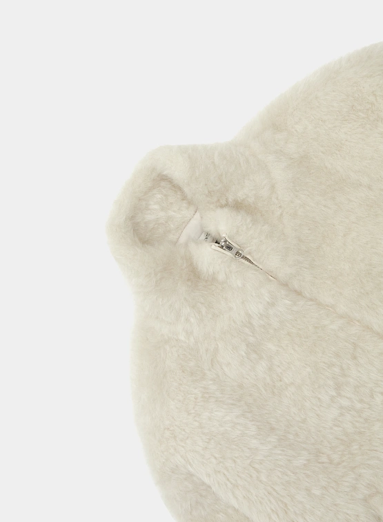 Женская флисовая куртка AMOMENTO Hairy Fur Blouson Ivory