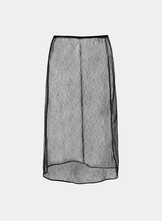 Женская юбка AMOMENTO Sheer Lace Long Black