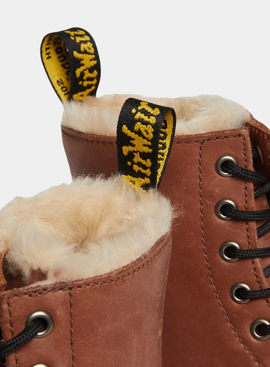 Ботинки Dr. Martens 1460 Serena Saddle Faux Fur Tan Farrier