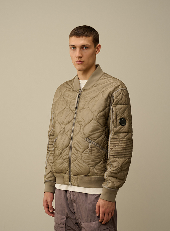 Стеганая куртка C.P. Company Liner Padded Bomber Vintage Khaki