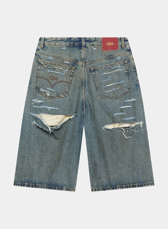 Шорты 424 Big Daddy Denim Short Sugar Washing Blue Brown