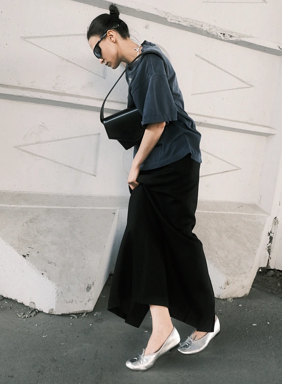 Женская юбка JUUN.J Belted Maxi Slit Black