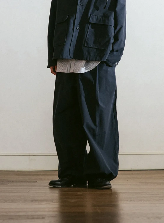 Брюки ANGLAN Decent Pocket Deep Tuck Wide Navy