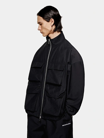 Ветровка MKI MIYUKI ZOKU Washed Cotton Nylon Track Black