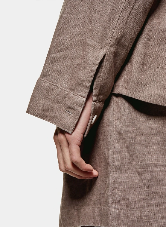 Рубашка MKI MIYUKI ZOKU Linen Box Dress Mushroom