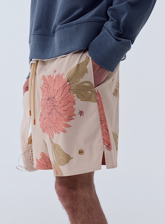 Шорты Recto Bohemian Vintage Flower Swim Pants Light Beige