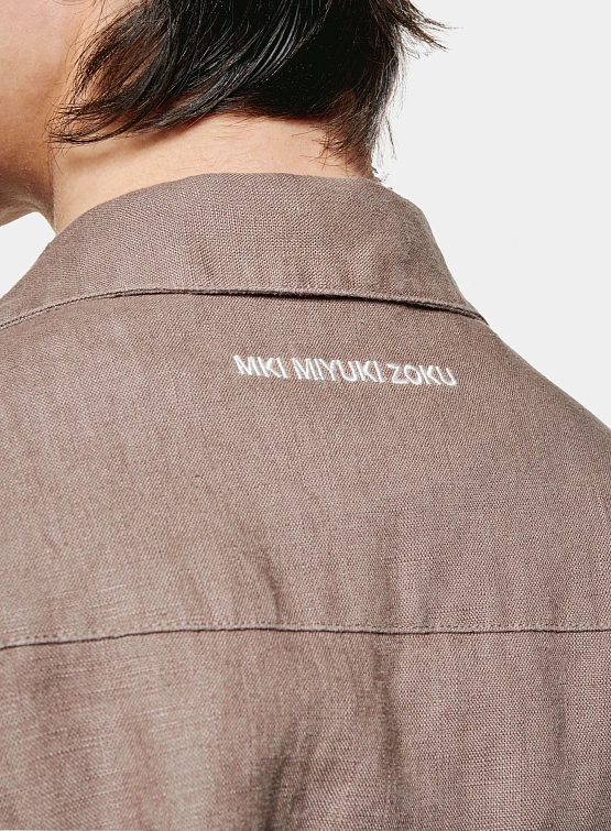 Рубашка MKI MIYUKI ZOKU Linen Vacation Mushroom