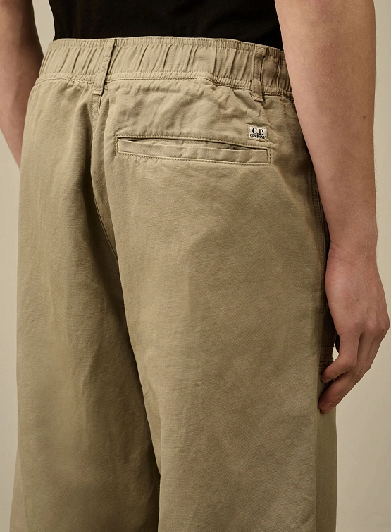 Брюки C.P. Company Cotton/Linen Cargo Vintage Khaki