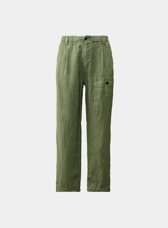 Брюки C.P. Company Linen Cargo Pants Thyme
