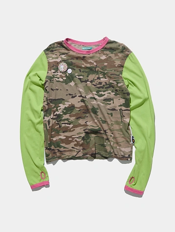 Лонгслив Siniy Vsadnik Number Six LS Tee Camo/Neongreen