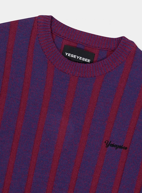 Свитер YESEYESEE Stipe Knit Pullover Navy