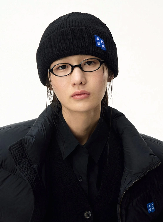Шапка ADERERROR Sig BL Tag Beanie 01 Black