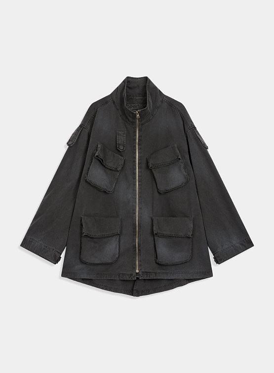 Женская джинсовая куртка OPEN YY Cargo Pocket Field Charcoal