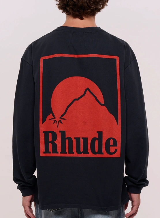 Лонгслив RHUDE Moonlight Badge Ls Vtg Black