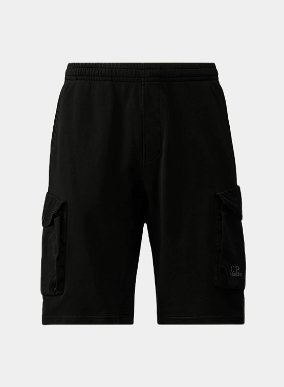 Шорты C.P. Company Cotton Fleece Mixed Cargo Black