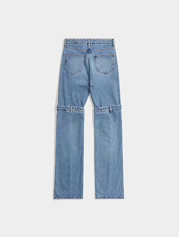 Женские джинсы Coperni Open Knee Jeans Washed Blue