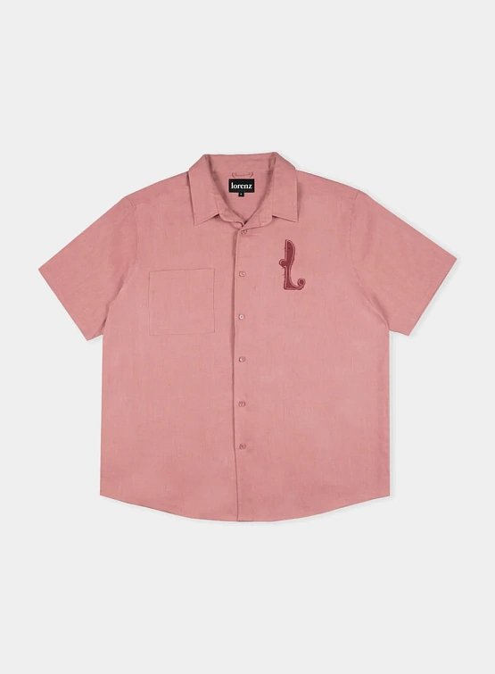 Рубашка lorenz Studio Appliqué Linen Shirt Salmon Pink