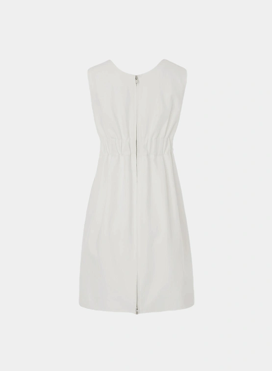 Женское платье Recto Signature Curved Neck Dress White