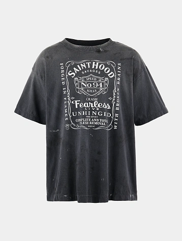 Футболка SAINT MXXXXXX x NEIGHBORHOOD STHD Fearless Black