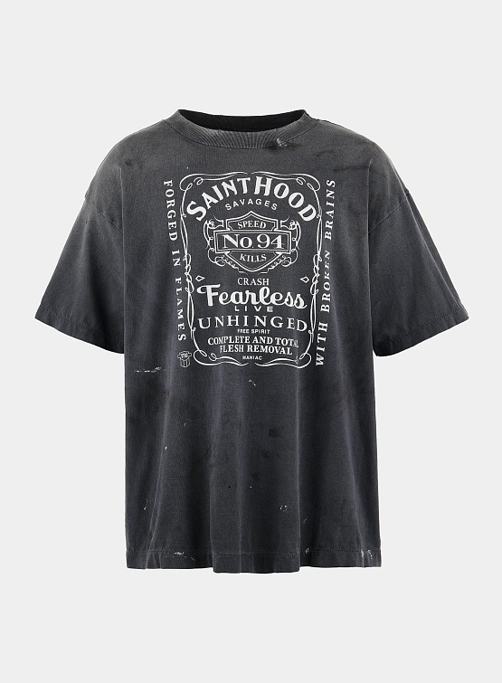 Футболка SAINT MXXXXXX x NEIGHBORHOOD STHD Fearless Black