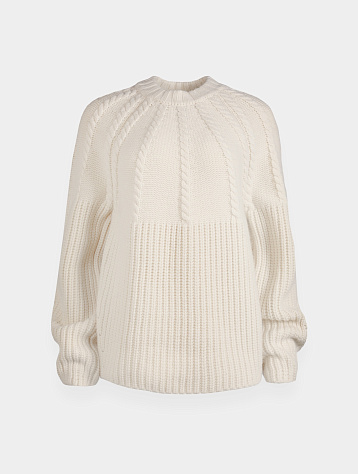 Женский свитер System Raglan Sleeve Cable Sweater Ivory