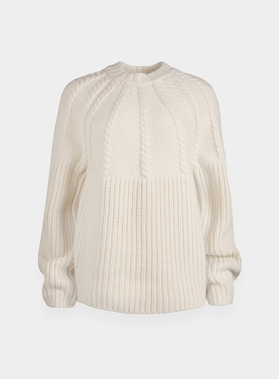 Женский свитер System Raglan Sleeve Cable Sweater Ivory