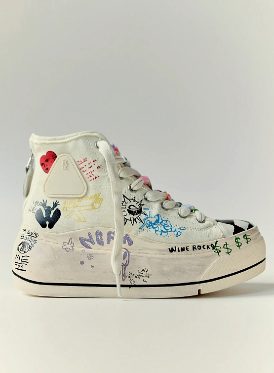 Женские кеды R13 Kurt High Top Sneaker Ecru