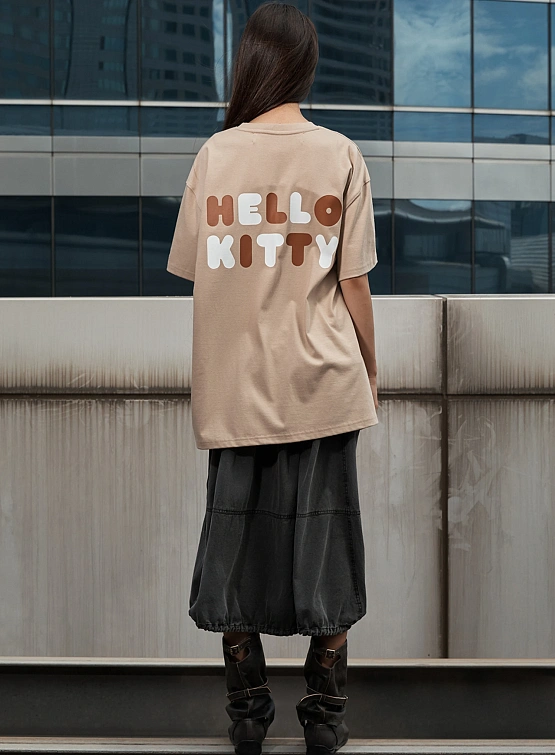 Футболка OPEN YY Hello Kitty x YY T-Shirt Beige